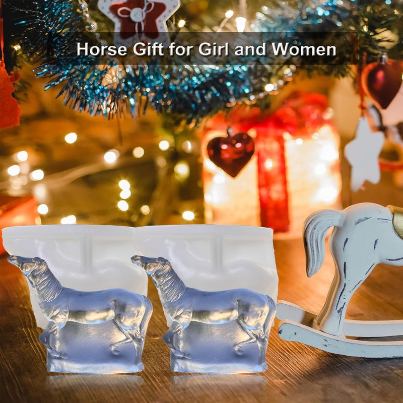 SIUPER 3D Horse Ice Cube Trays - Silicone Mold for Cocktail, Bar; Fun Animal Shape Large Horse Gift Pack of 2 - Image 4